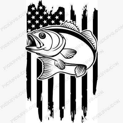 Fisherman American Flag SVG PickSVG (1) Fisherman American Flag SVG
