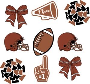 Football Coquette Bow SVG – Design Bundle SVG