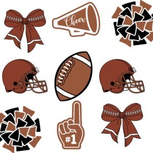 Football Coquette Bow SVG – Design Bundle SVG
