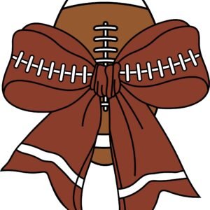 Football Coquette Bow SVG – Digital Download