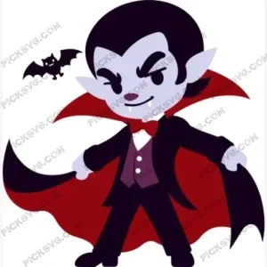 Friendly Dracula In Cartoon SVG PickSVG