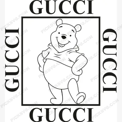 Gucci Pooh Black SVG PickSVG Gucci Pooh Black SVG PickSVG