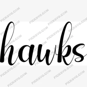 Hawks Mascot Hand Lettered SVG PickSVG