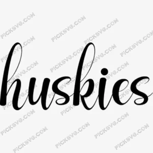 Huskies Mascot Hand Lettered SVG PickSVG