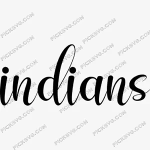 Indians Mascot Hand Lettered SVG PickSVG