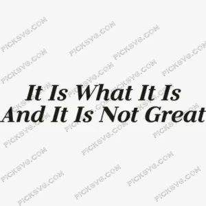 It Is What It Is And It Is Not Great SVG PickSVG