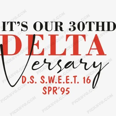 Its Our 30th Delta Versary SVG PickSVG Its Our 30th Delta Versary SVG
