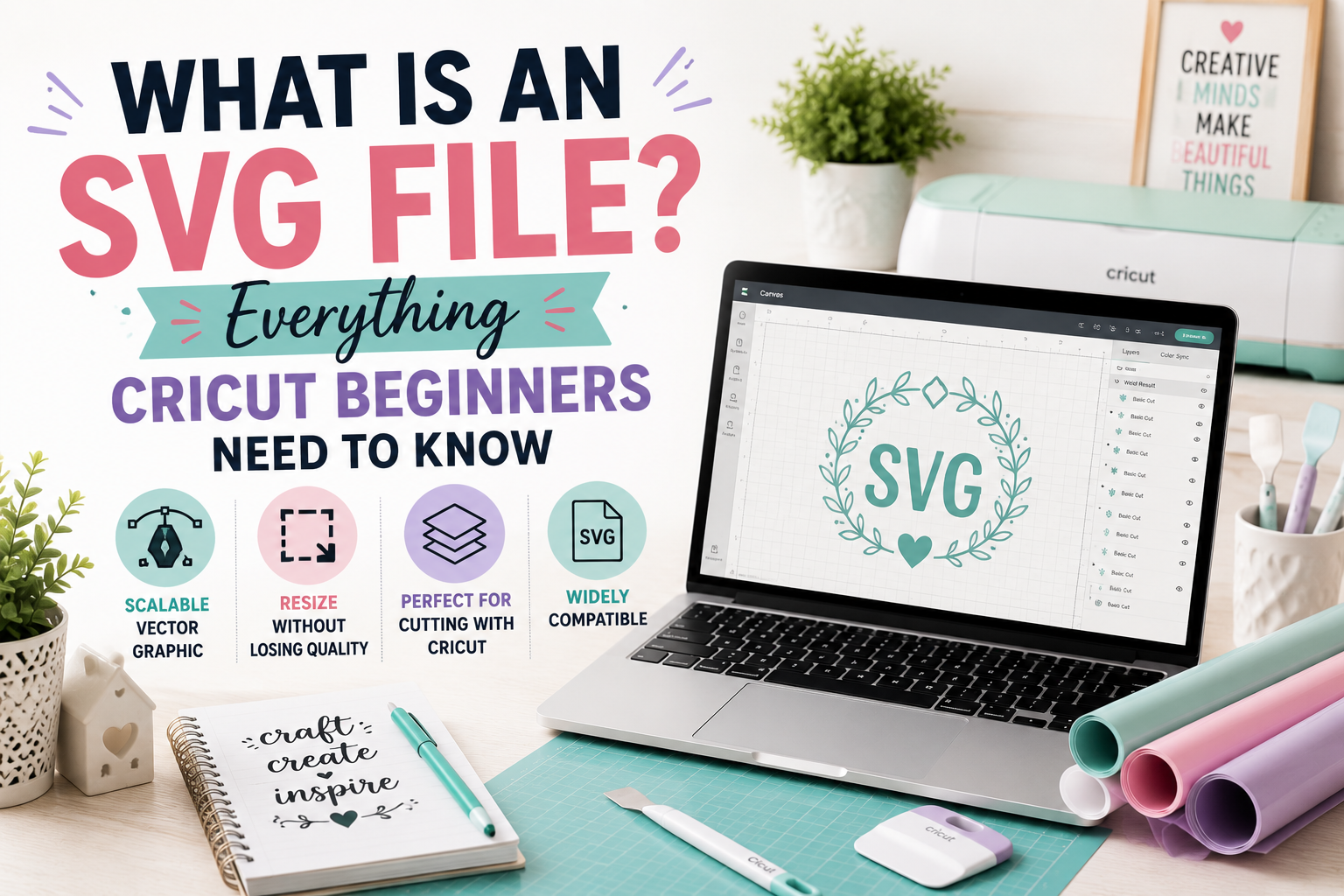 What is an SVG File? Everything Cricut Beginners Need to Know 1 What is an SVG File - Complete beginner guide for Cricut and Silhouette crafters - PickSVG