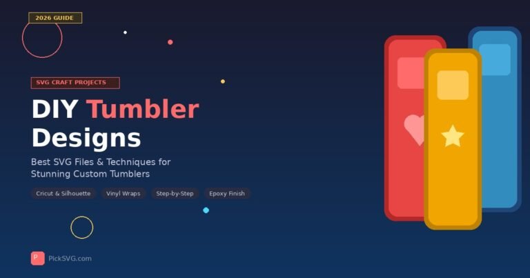 DIY tumbler designs using SVG files and vinyl - best techniques and step-by-step guide by PickSVG.com