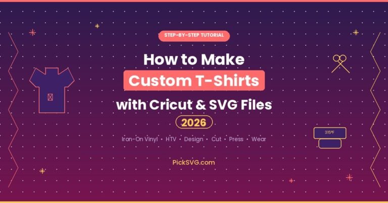 How to make custom t-shirts with Cricut using SVG files and iron-on vinyl - step-by-step guide 2026 by PickSVG.com