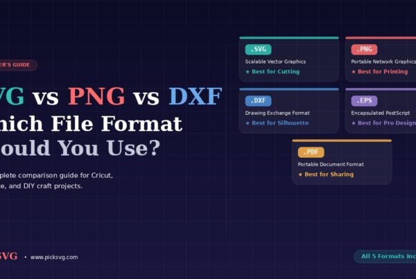 SVG vs PNG vs DXF file format comparison guide for Cricut and Silhouette crafters - PickSVG