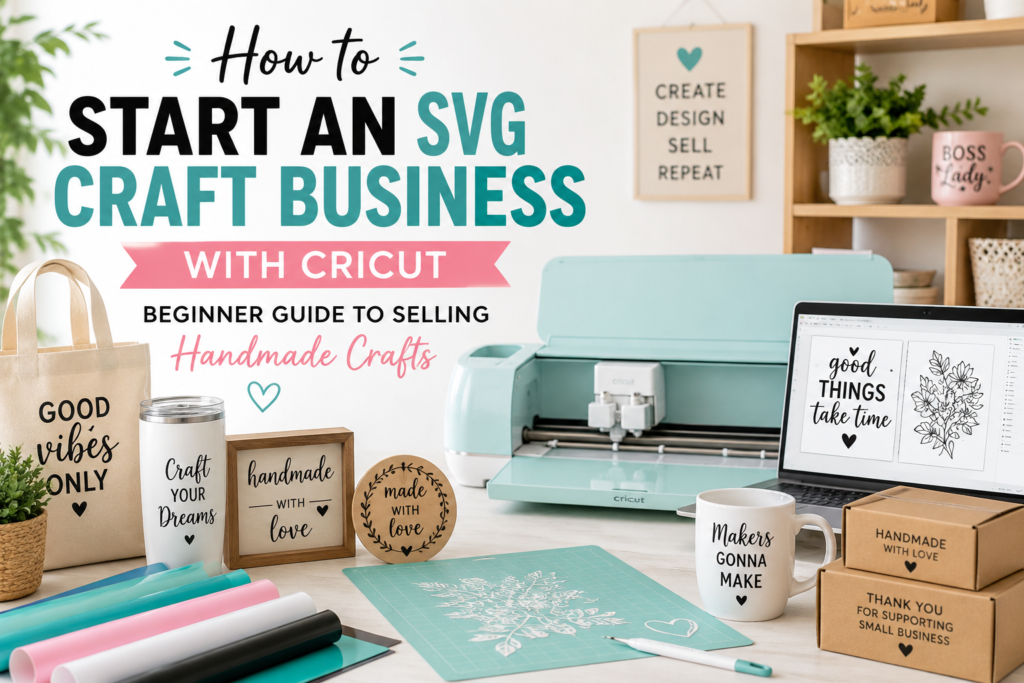 How to start an SVG craft business with Cricut — beginner guide to selling handmade crafts (PickSVG)